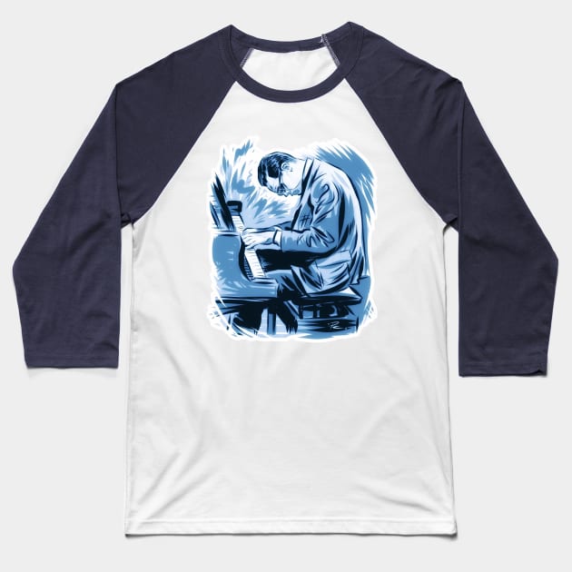 Bill Evans - An illustration by Paul Cemmick Baseball T-Shirt by PLAYDIGITAL2020